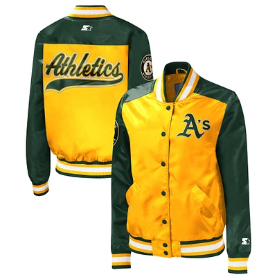 Women's Starter Gold Athletics The Legend Full-Snap Jacket