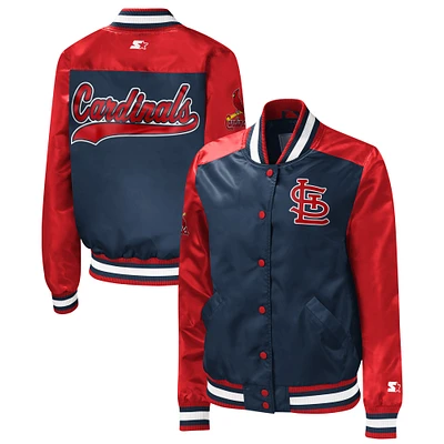 Women's Starter Navy St. Louis Cardinals The Legend Full-Snap Jacket