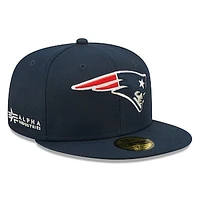 Men's New Era x Alpha Industries Navy England Patriots 59FIFTY Fitted Hat