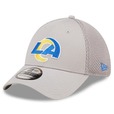 Men's New Era Gray Los Angeles Rams Team Neo 39THIRTY Flex Hat