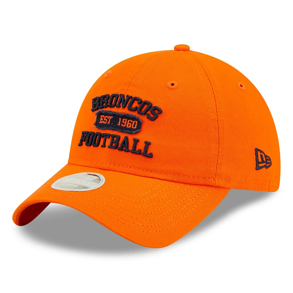 Women's New Era Orange Denver Broncos Formed 9TWENTY Adjustable Hat