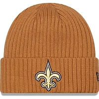 Men's New Era Brown New Orleans Saints Core Classic Cuffed Knit Hat