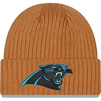 Men's New Era Brown Carolina Panthers Core Classic Cuffed Knit Hat