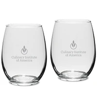 Culinary Institute of America Steels 15oz. 2-Piece Stemless Wine Glass Set