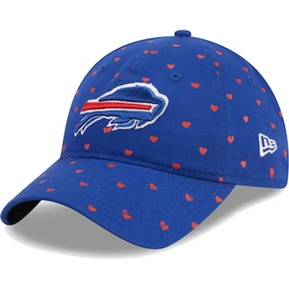 Girls Preschool New Era Royal Buffalo Bills Hearts 9TWENTY Adjustable Hat