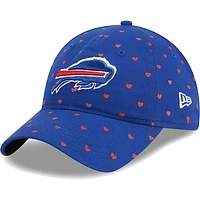 Girls Preschool New Era Royal Buffalo Bills Hearts 9TWENTY Adjustable Hat