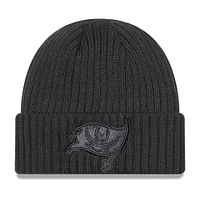 Youth New Era Graphite Tampa Bay Buccaneers Core Classic Cuffed Knit Hat