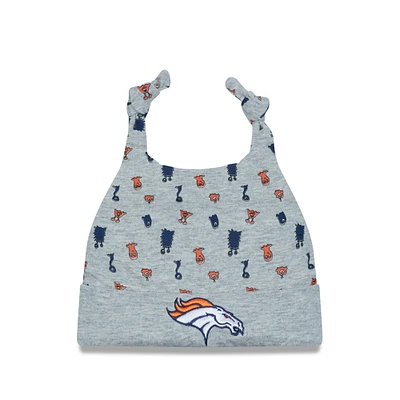 Infant New Era Heather Gray Denver Broncos Critter Cuffed Knit Hat