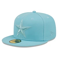 Men's New Era Aqua Dallas Cowboys Color Pack 59FIFTY Fitted Hat