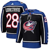 Men's adidas Oliver Bjorkstrand Black Columbus Blue Jackets Reverse Retro 2.0 Authentic Player Jersey