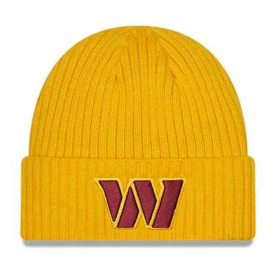 Youth New Era Gold Washington Commanders Core Classic Cuffed Knit Hat