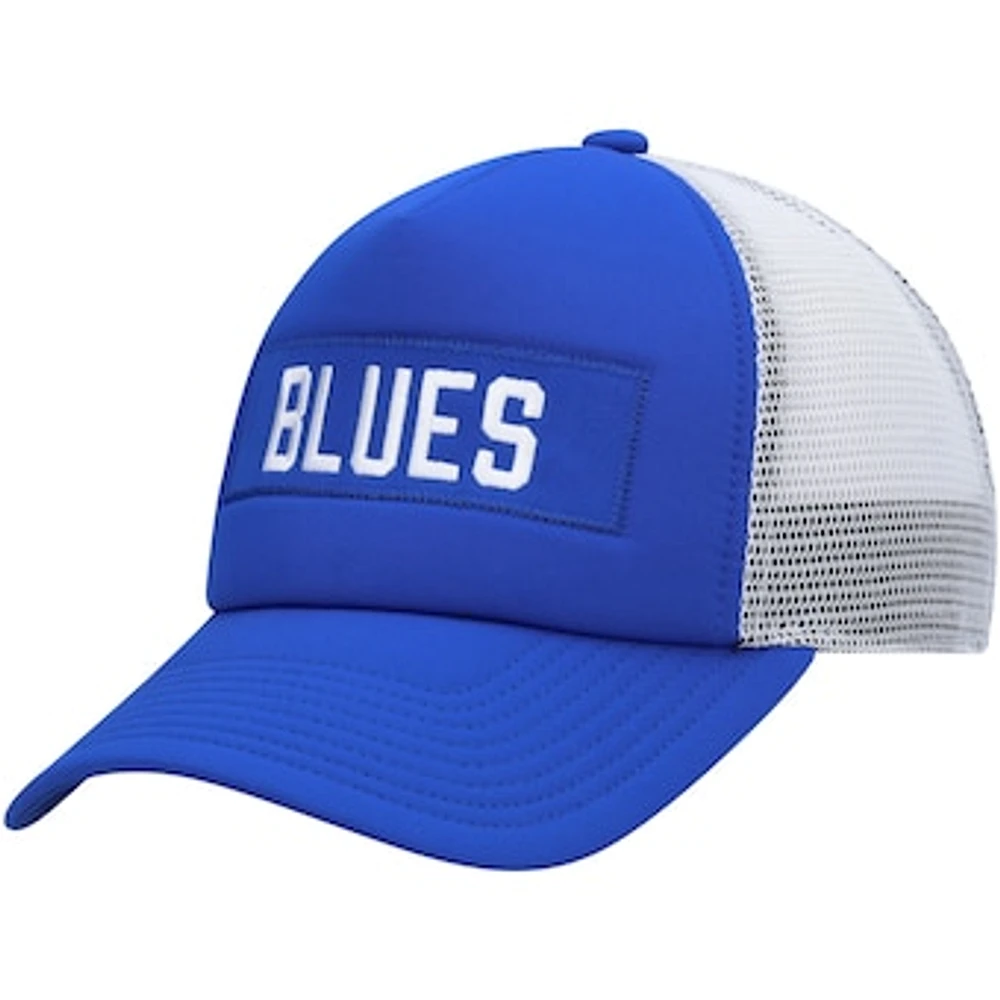 Men's adidas Blue/White St. Louis Blues Team Plate Trucker Snapback Hat