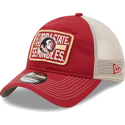 Men's New Era Garnet/Natural Florida State Seminoles Devoted 9TWENTY Adjustable Hat