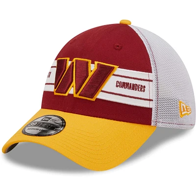 Men's New Era Burgundy/Gold Washington Commanders Team Banded 39THIRTY - Flex Hat