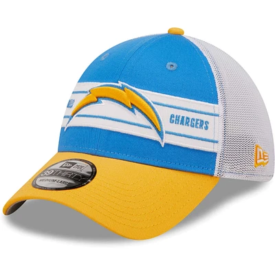 Men's New Era Powder Blue/Gold Los Angeles Chargers Team Banded 39THIRTY - Flex Hat