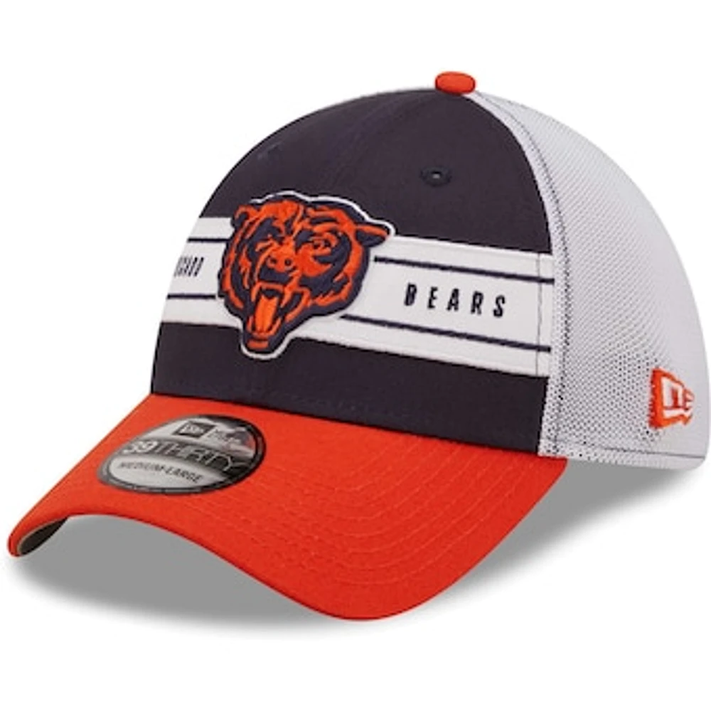 Men's New Era Navy/Orange Chicago Bears Team Banded 39THIRTY - Flex Hat