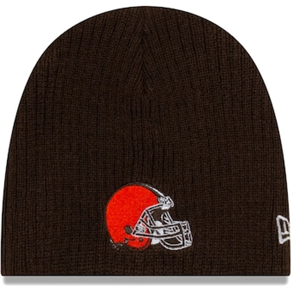 Infant New Era Brown Cleveland Browns Mini Fan Beanie