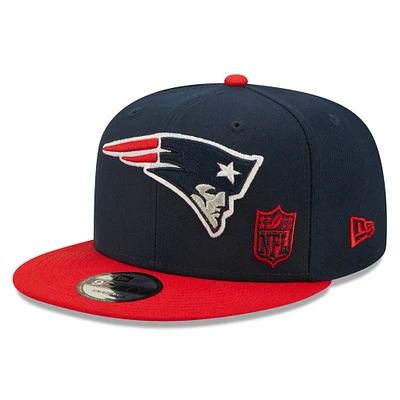 Men's New Era Navy/Red New England Patriots Flawless - 9FIFTY Snapback Hat