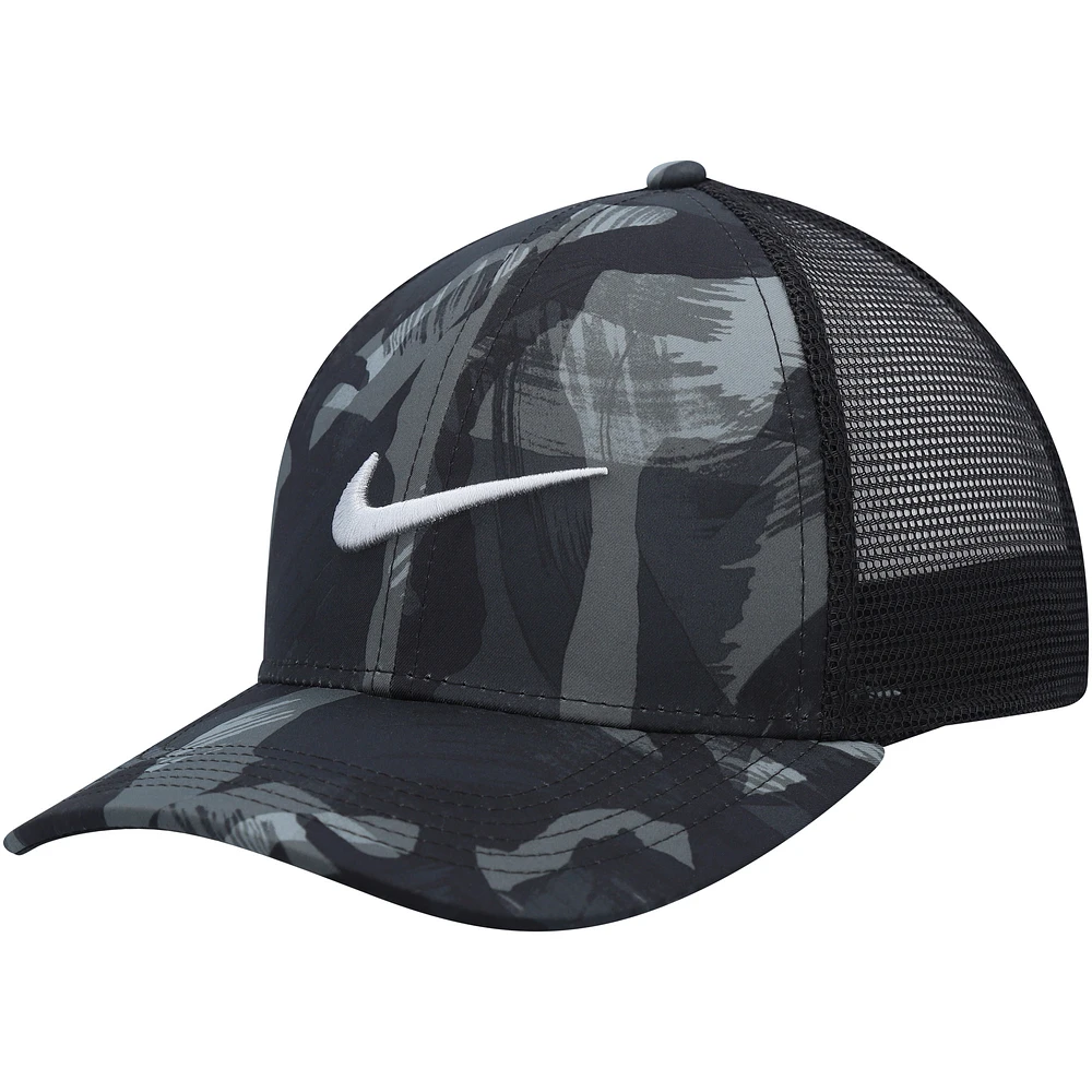 Men's Nike Gray/Black Legacy91 Trucker Performance Snapback Hat