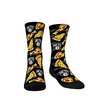 Youth Rock Em Socks Brooklyn Nets New York Style Pizza Crew Socks