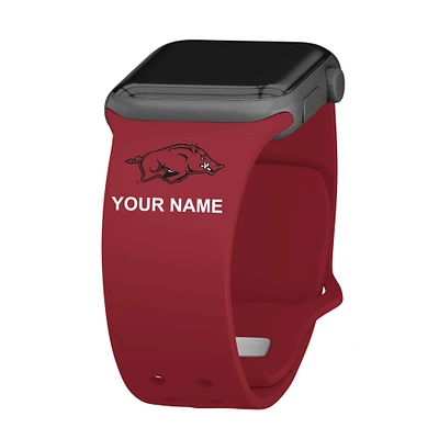 Arkansas Razorbacks Personalized Silicone Apple Watch Band