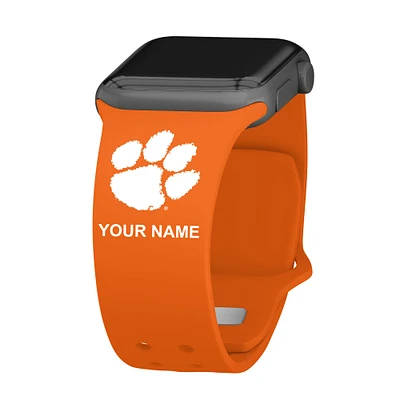 Clemson Tigers Personalized Silicone Apple Watch Band