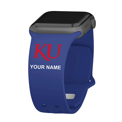 Kansas Jayhawks Personalized Silicone Apple Watch Band