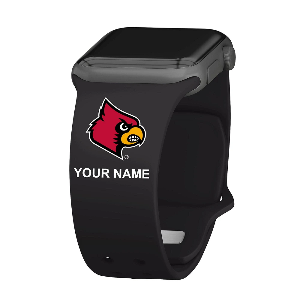 Louisville Cardinals Personalized Silicone Apple Watch Band
