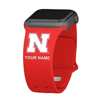 Nebraska Huskers Personalized Silicone Apple Watch Band