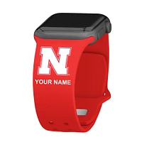 Nebraska Huskers Personalized Silicone Apple Watch Band