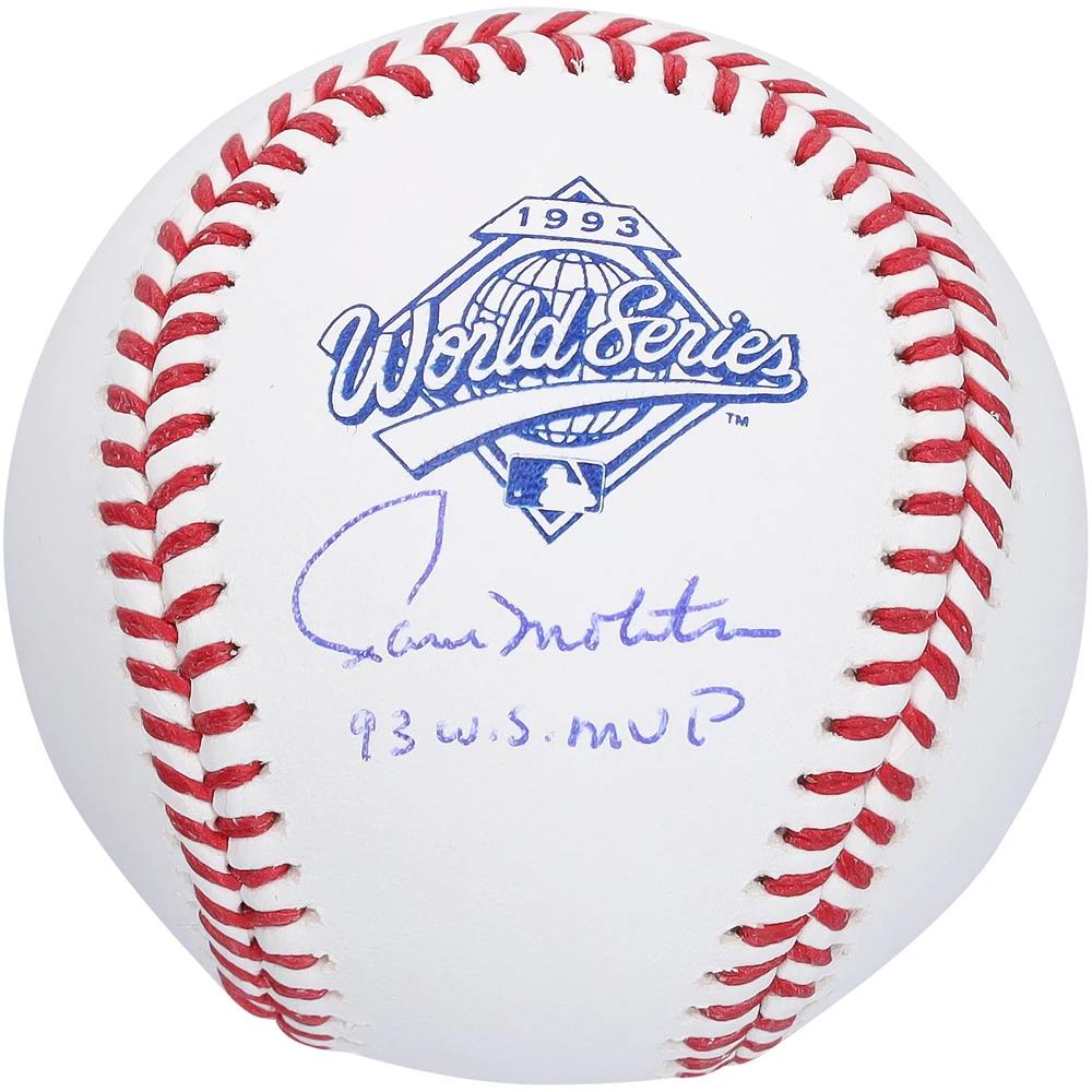 Paul Molitor Toronto Blue Jays Autographed 1993 World Series Logo Baseball with "93 WS MVP" Inscription