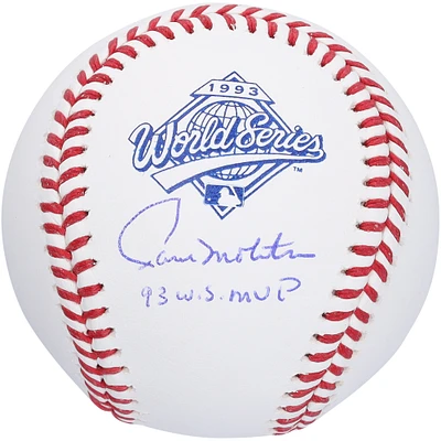 Paul Molitor Toronto Blue Jays Autographed 1993 World Series Logo Baseball with "93 WS MVP" Inscription