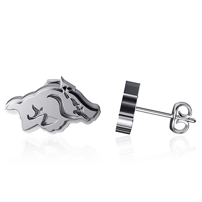 Dayna Designs Arkansas Razorbacks Team Logo Silver Post Earrings