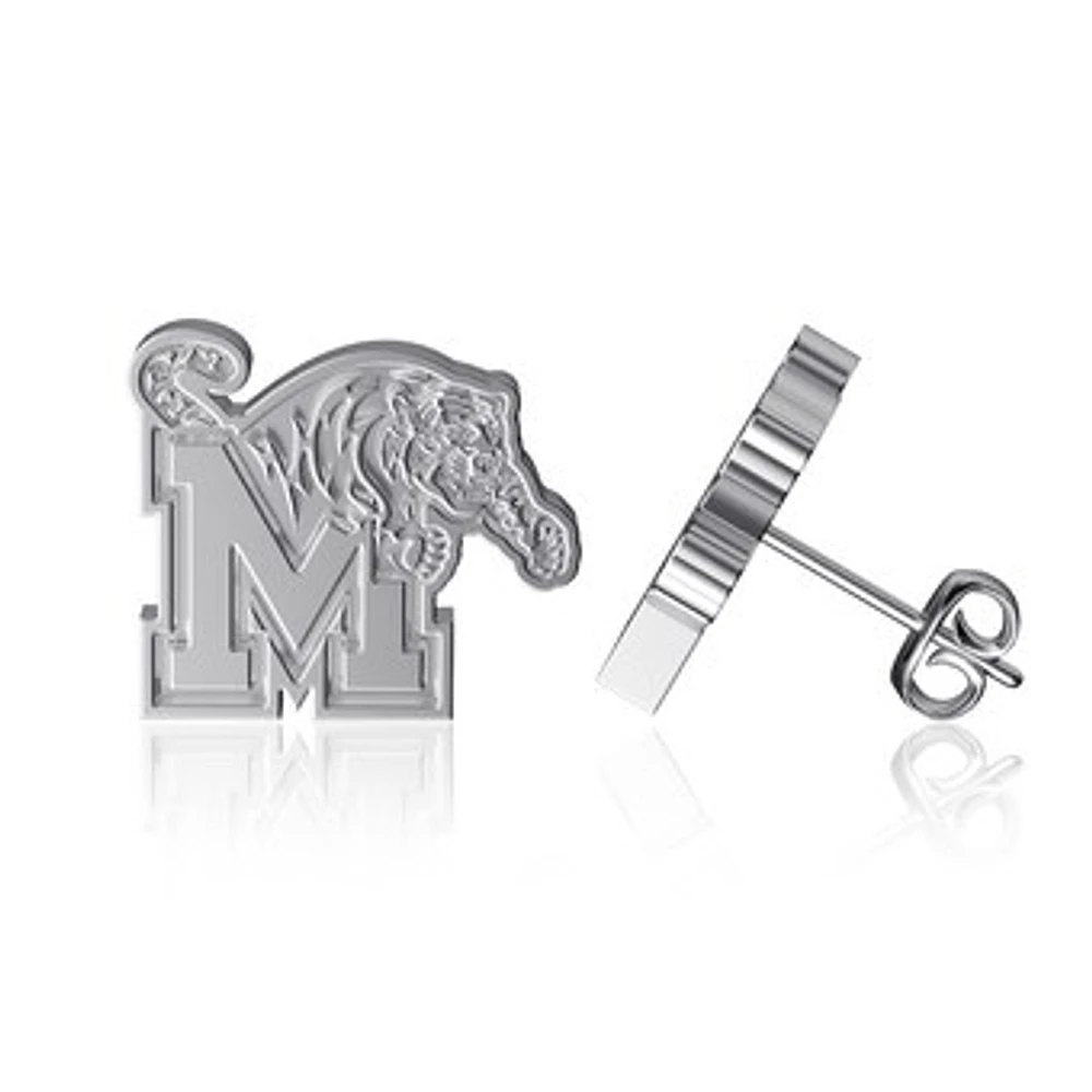 Dayna Designs Memphis Tigers Team Logo Silver Post Earrings