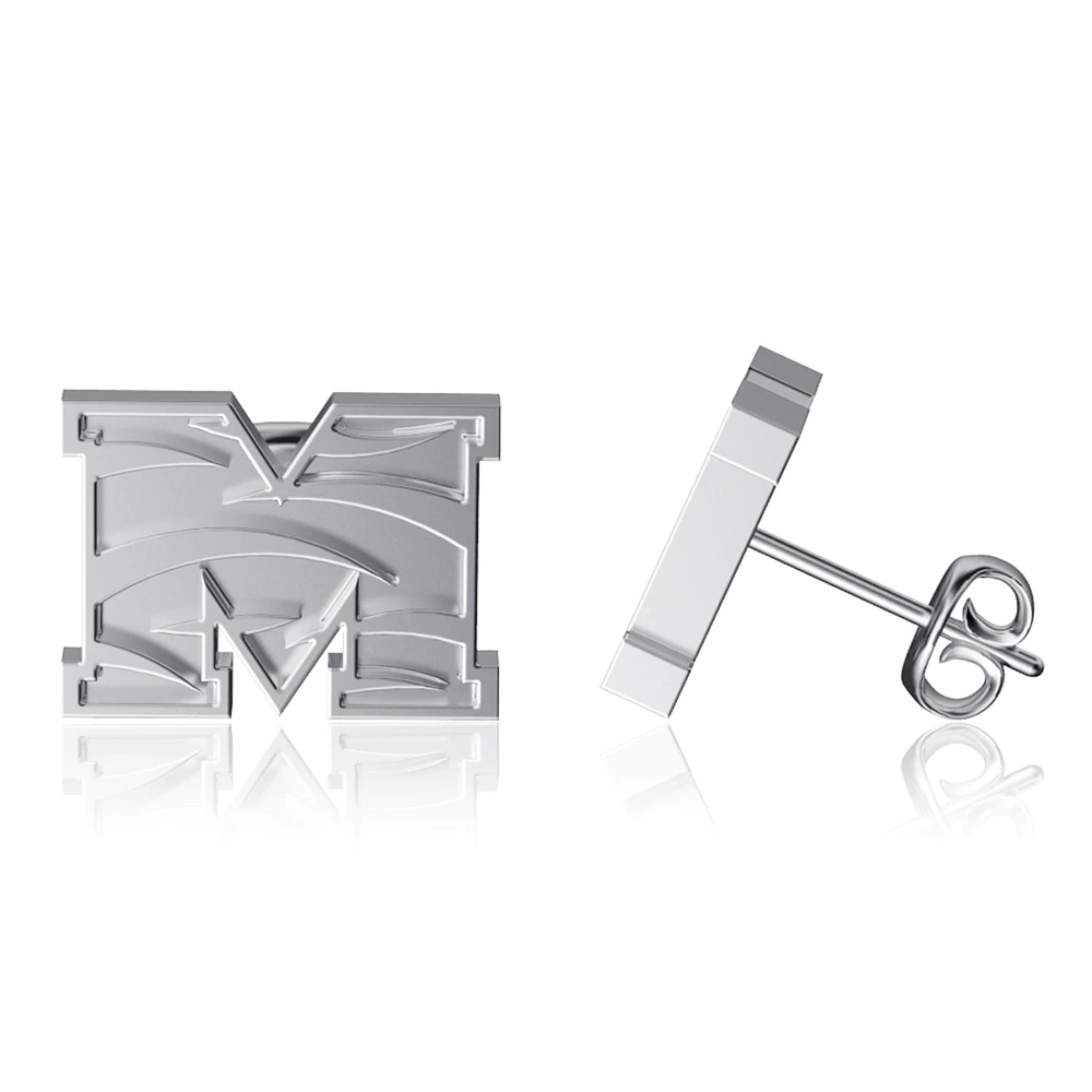 Dayna Designs Morehouse Maroon Tigers Team Logo Silver Post Earrings