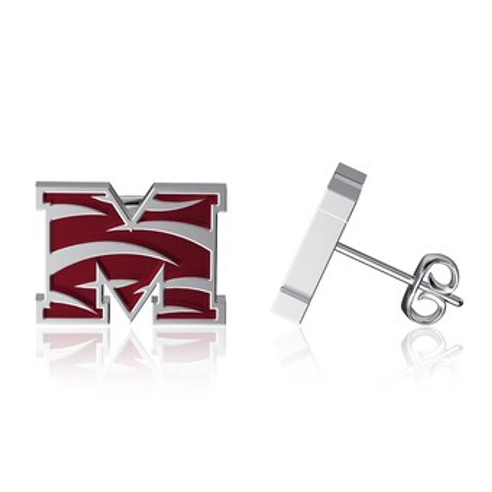 Dayna Designs Morehouse Maroon Tigers Enamel Post Earrings