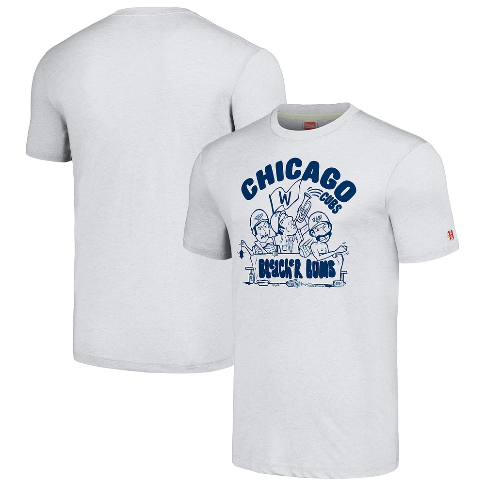 Men's Homage Ash Chicago Cubs Hyper Local Tri-Blend T-Shirt