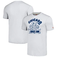 Men's Homage Ash Chicago Cubs Hyper Local Tri-Blend T-Shirt