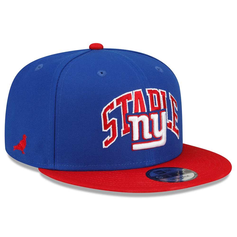 Men's New Era Royal/Red New York Giants NFL x Staple Collection 9FIFTY Snapback Adjustable Hat