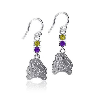 Dayna Designs ECU Pirates Dangle Crystal Earrings