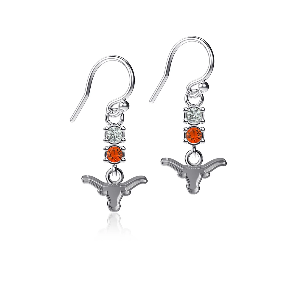 Dayna Designs Texas Longhorns Dangle Crystal Earrings