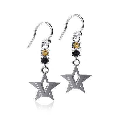 Dayna Designs Vanderbilt Commodores Dangle Crystal Earrings