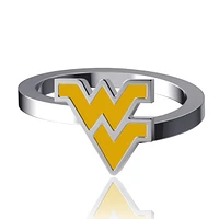 Dayna Designs West Virginia Mountaineers Bypass Enamel Silver Ring