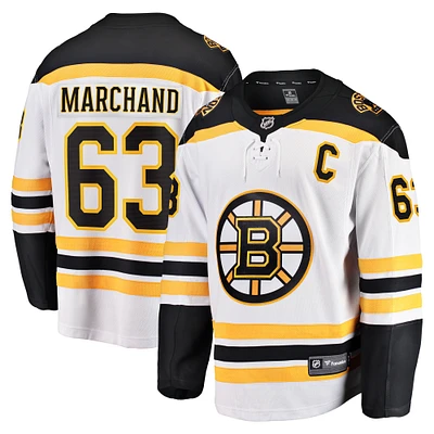 Men's Fanatics Brad Marchand White Boston Bruins Away Premier Breakaway Player Jersey