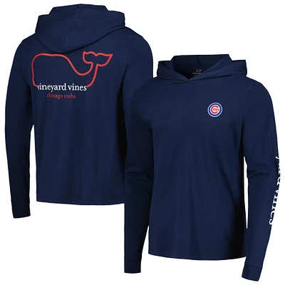 Men's Vineyard Vines Navy Chicago Cubs Long Sleeve Hoodie T-Shirt