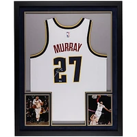 Jamal Murray Denver Nuggets Autographed SM Deluxe Framed Nike White Swingman Jersey