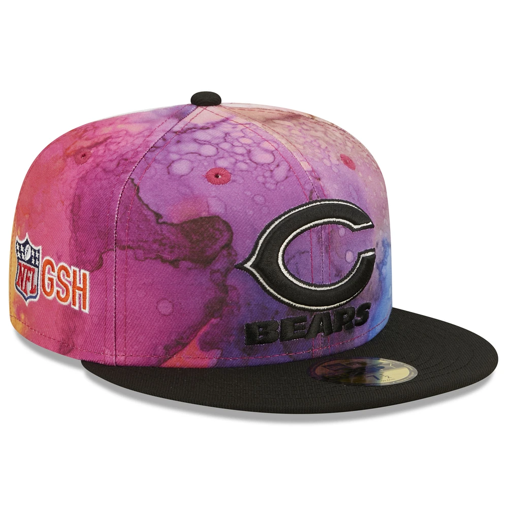 Men's New Era Pink/Black Chicago Bears 2022 NFL Crucial Catch 59FIFTY Fitted Hat