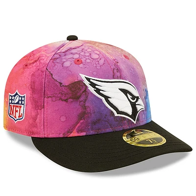 Men's New Era Pink/Black Arizona Cardinals 2022 NFL Crucial Catch Low Profile 59FIFTY Fitted Hat