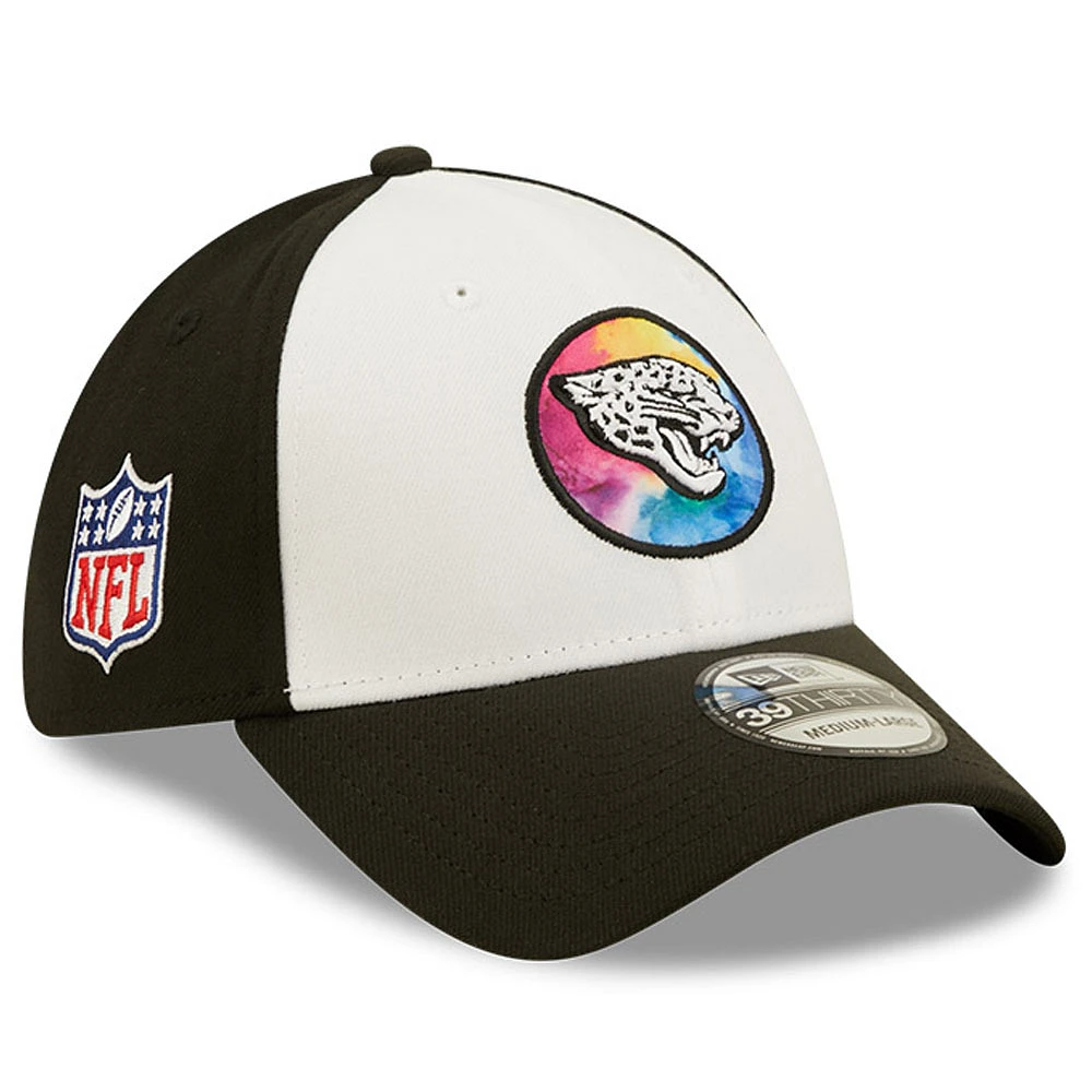 Men's New Era White/Black Jacksonville Jaguars 2022 NFL Crucial Catch 39THIRTY Coaches Flex Hat