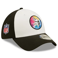 Men's New Era White/Black Minnesota Vikings 2022 NFL Crucial Catch 39THIRTY Coaches Flex Hat